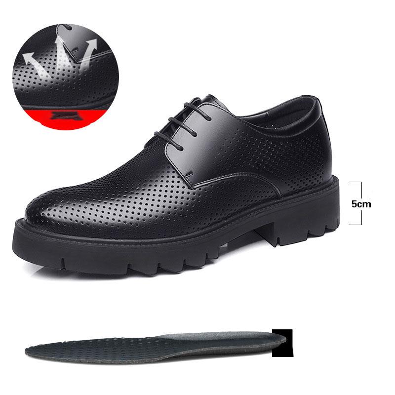 Men Platform High Heel 5/8/10 CM Height Growth Formal Men Derby Artificial Leather Business Shoe Man Oxford Elevator Dress Shoes