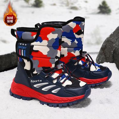 Winter neue Jungen Outdoor Schneestiefel, Mädchen warme große Baumwollschuhe