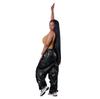 European & American Women's Fashion Casual Long Pants with Solid Color & 3D Pockets