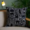 Halloween Witch Hat Pillow Case Holiday Horror Atmosphere Short Plush Double-Sided Printing Home Cushion Cover