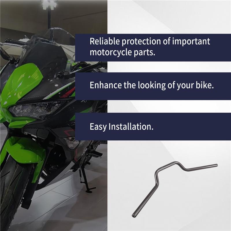 A28G-Handlebar Drag Bar For Kawasaki Ninja650 EX650 ER6N ER650 2012-2017 Motorcycle Motor Parts Black Handle Bar