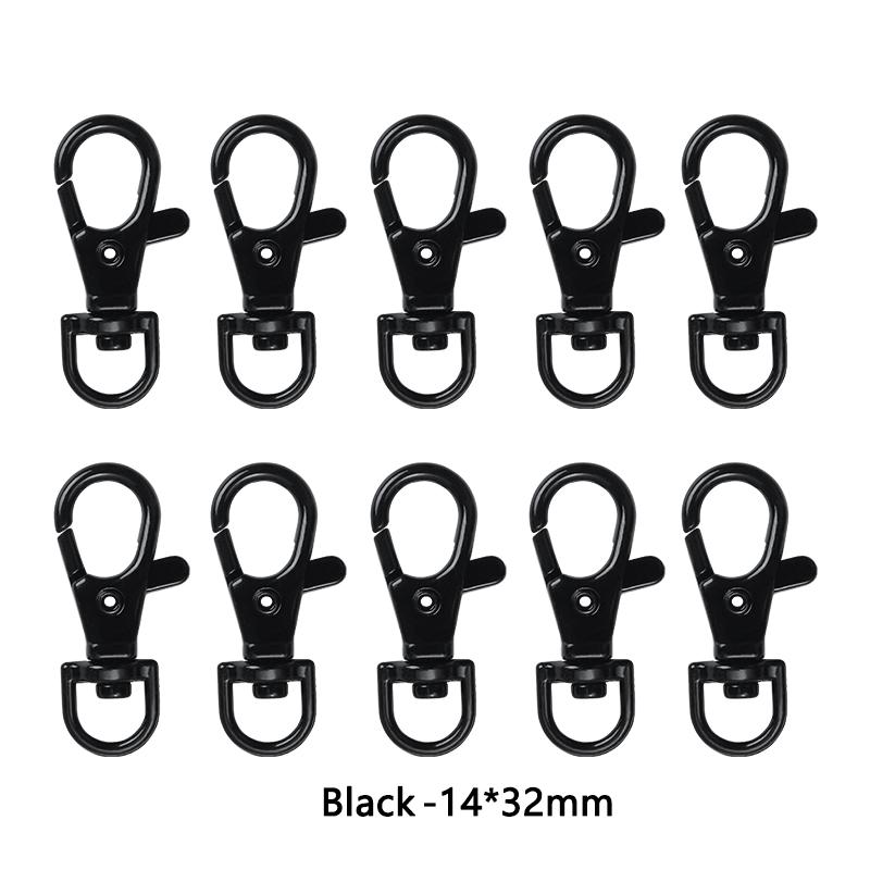 10Pcs/Lot 23/32/36/38mm Lobster Clasp Hooks Keychain 6 Colors DIY Jewelry Making Finding for Necklace Bracelet Chain Supplies