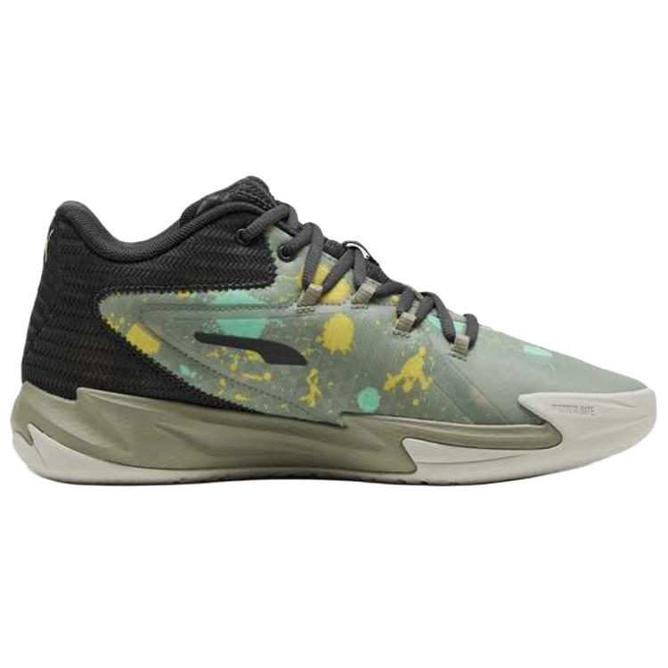 Puma Dagger Comfortable Soft Fabric Durable Mid-Top Basketball Shoes Unisex sneaker Green 312168-01