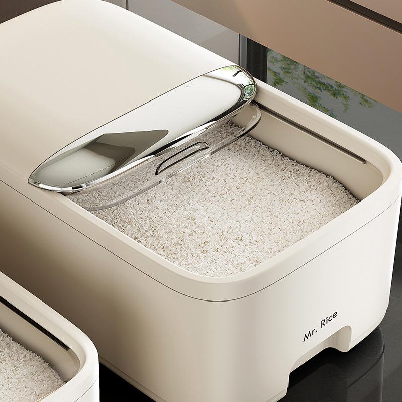 Large Capacity Food-Grade Rice Container with Push-Pull Lid - Insect & Moisture Proof