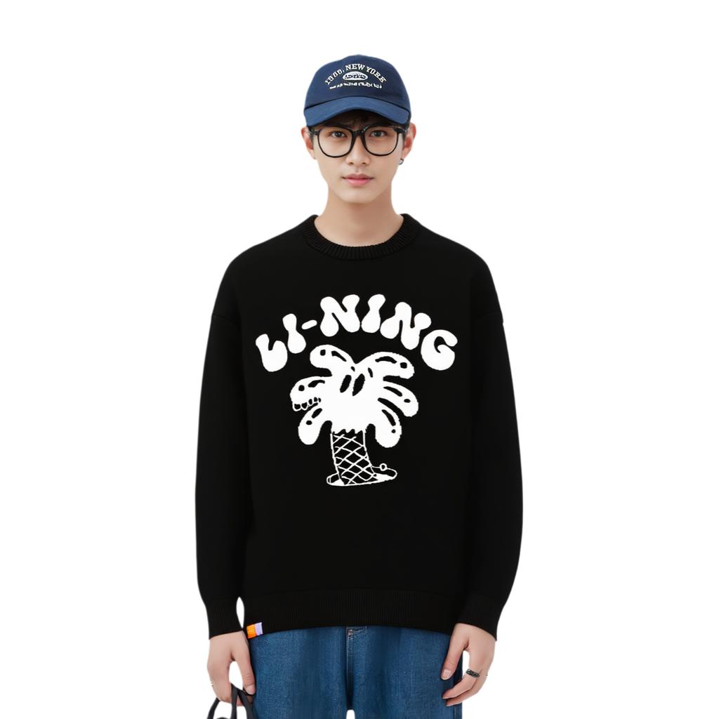 Li Ning x STEVEN HARRINGTON Sweatshirt Men's Black AMBT243-1