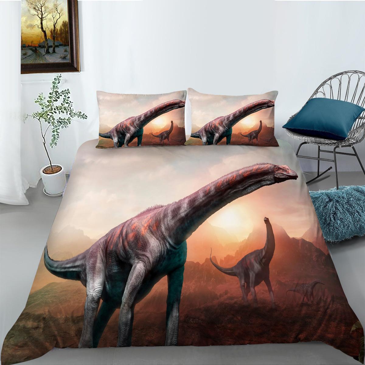 

Dinosaur Series Bedding Two Or Three-Piece Digital Printing Polyester Fabric EU single 135*200