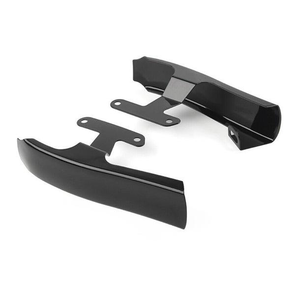 Black Metal Motorcycle Rear Fender Bracket Filler Panel (1 Pair) Suitable for Ha