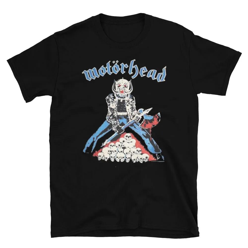 Unisex Short Sleeve Crew Neck Cotton T Shirt Motorhead L