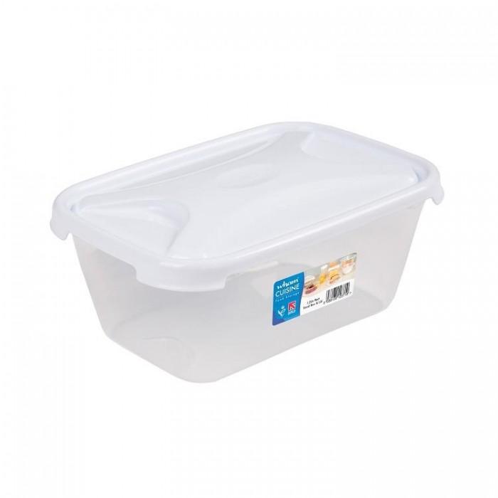 Wham Cuisine Rectangular Food Storage Box White Lid 1.2L