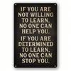 Vintage Motivational Tin Sign, Funny Quote Metal Wall Decor for Office Man Cave Garage Bar