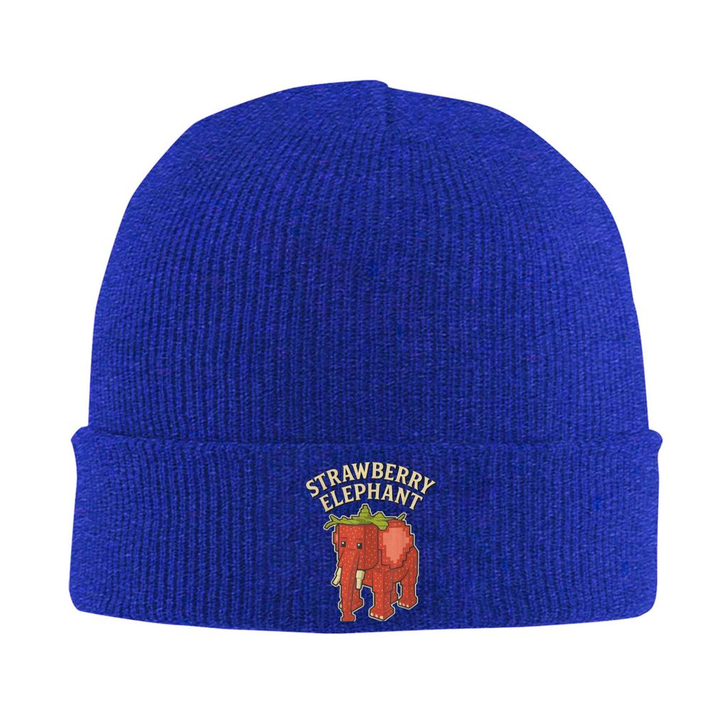 Italian Strawberry Elephant Meme Beanie Hats Bonnet Hats Female Male Vintage Outdoor Skullies Beanies Winter Elastic Caps