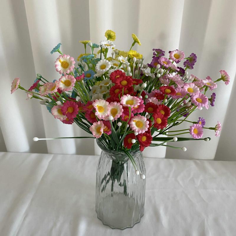 Daisy Small Silk Flower Bouquet For Wedding Decor And Home Projects Styling
