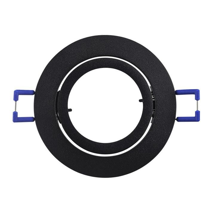 Support de spot rond noir orientable GU10/GU5.3 IP20