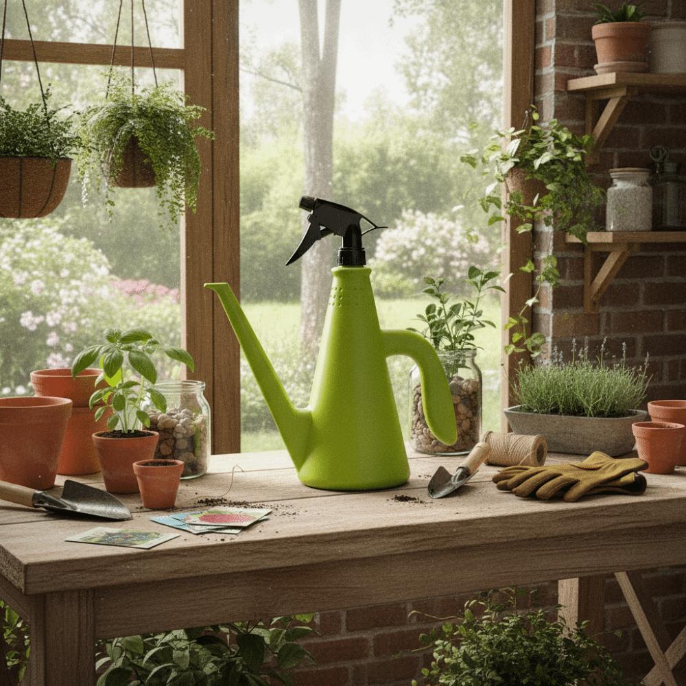 Long Spout Flower Watering Can 1L Potted Plants Sprinkler Garden Watering Spray Kettle Plants