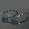 Men's and Women's Vintage Classic Trendy Glasses Y2K New Fashion Colorful Frameless Decorative Eyeglasses Holiday Gift