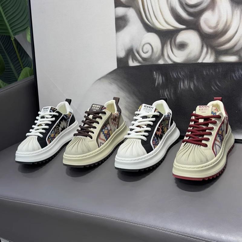 Fashion Mixed Colors Men Casual Shoes 2025 Autumn New Sneakers Pu Leather Anti Slip Outdoor Comfortable Lace Up Platform Running Shoes