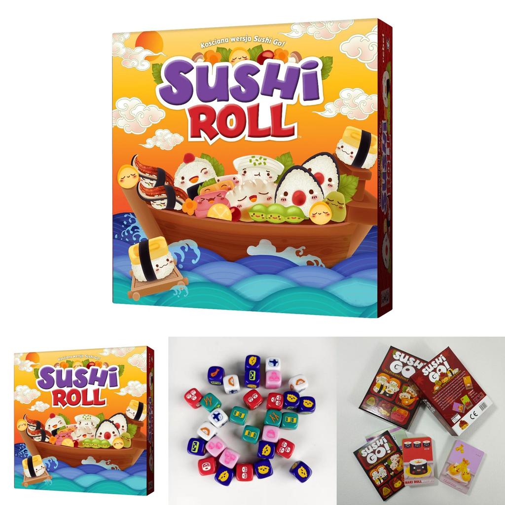 Párty hra Sushi Go z papírového materiálu pro rodinné herní večery a zábavu na párty