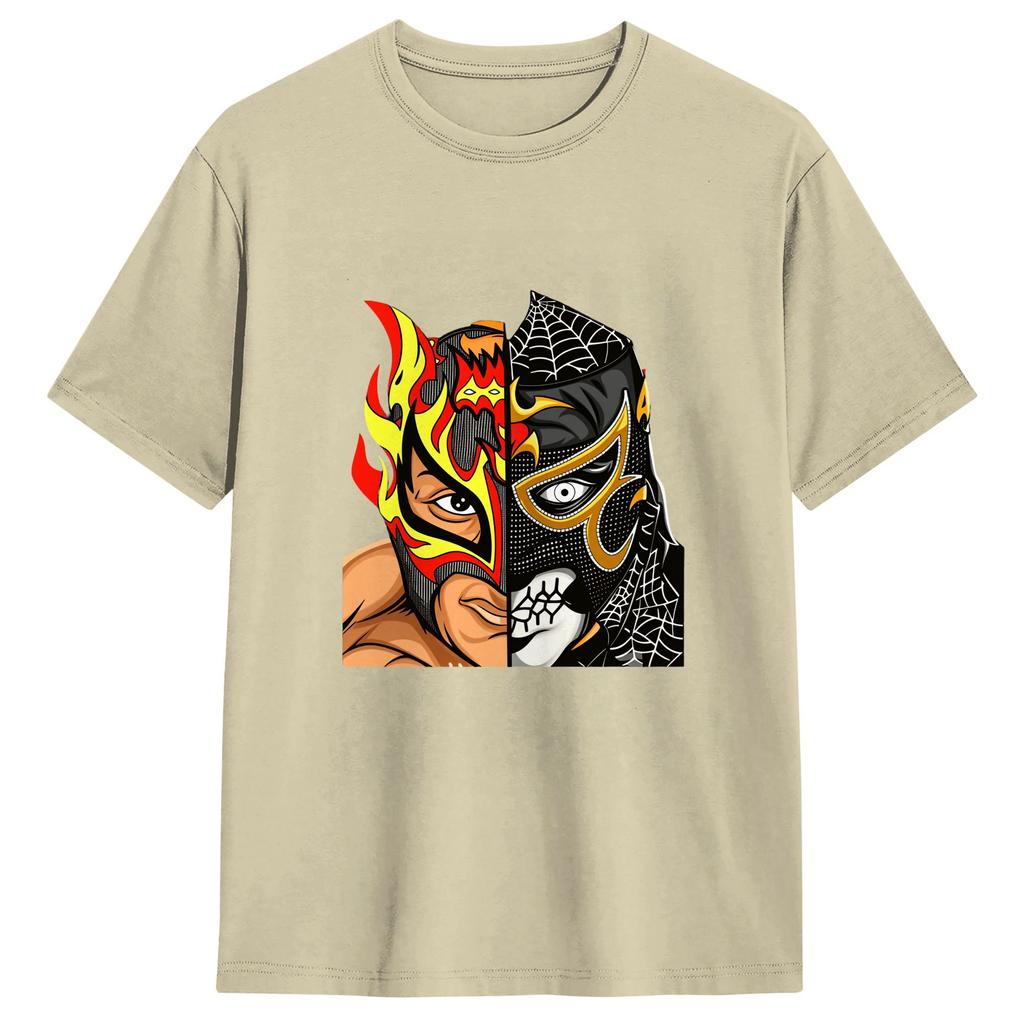 Lucha Bros Penta TShirts for Unisex Fun 100 Cotton Tees Round Neck Short Sleeve T Shirt Graphic Printed Clothing