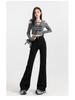 Women's 2026 Spring Retro High-Waisted Floor-Length Flare Jeans: Slimming Yet Comfortable Fit.