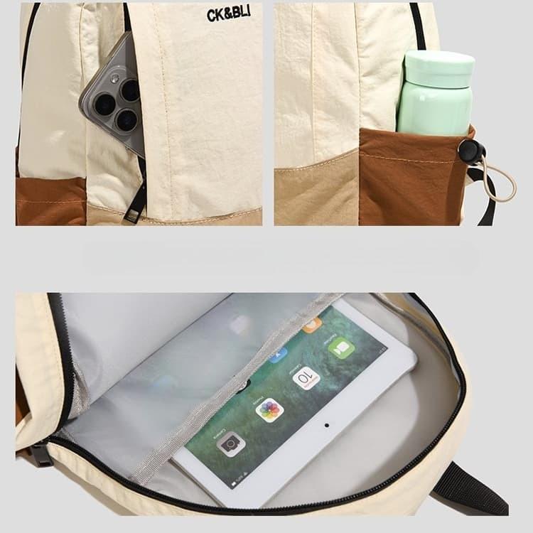 Color-blocking contrasting light backpack women