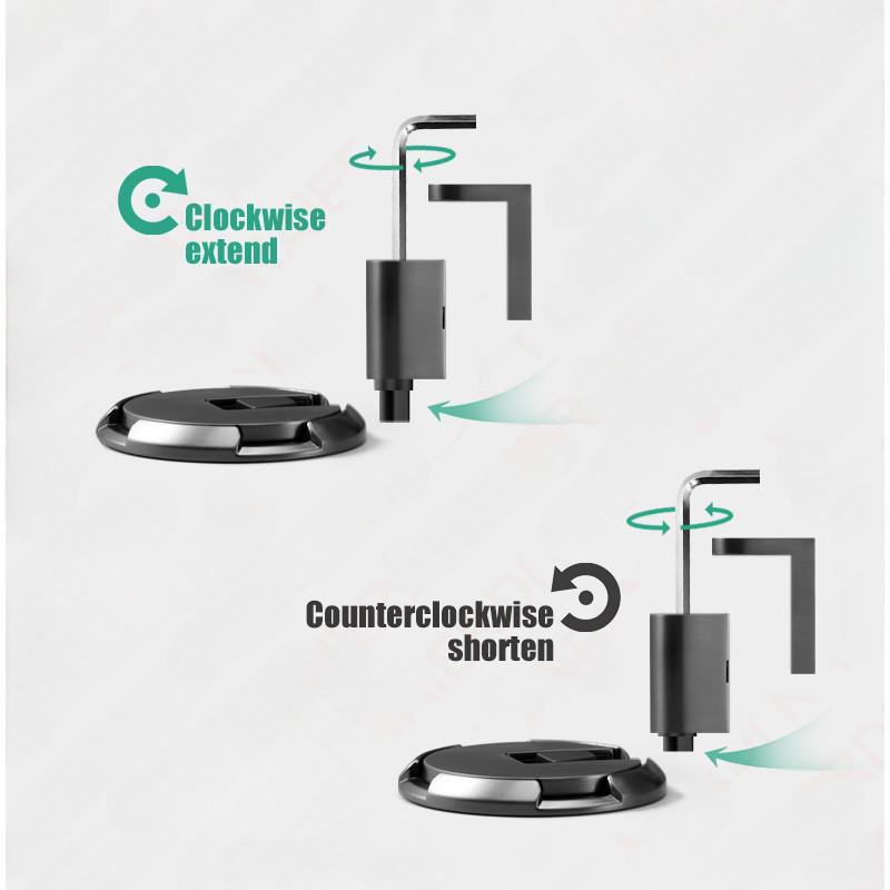 Heavy Duty Mechanical Door Stop Adjustable Windproof Zinc Alloy Door Stopper Non-punch Magnetic Door Holder