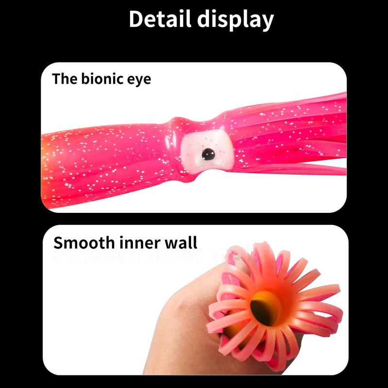 28cm32g Leuchtender Tintenfisch Angelköder Lebensechter Tintenfischrock Angelköder Angelausrüstung für Salzwasser