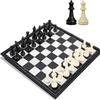 1Set Mini International Chess Folding Magnetic Plastic Chessboard Board Game Portable Home Outdoor Kid Toy Lightweight