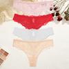 4Pcs/Set Perspective Lace Panties Hollow Out Low-waist Underwear Thongs Female Underpants Breathable Lingerie Intimates
