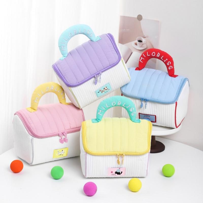 Handheld Makeup Bag Travel Cosmetic Bag Large Capacity Toiletry Bag Wash Bag Lovely House Skincare Storage Bag