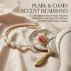 Women Retro Pearl Hairband Lightweight Alloy Headband With Elegant Design For Daily And Formal Occasions