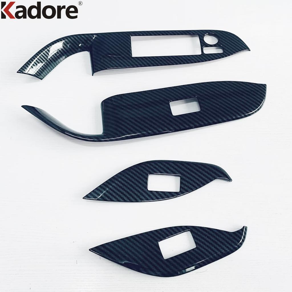 For Toyota Noah VOXY 90 -2025 2026 Carbon Fiber Car Interior Door Window Lift Switch Button Panel Cover Trim Accessories RHD
