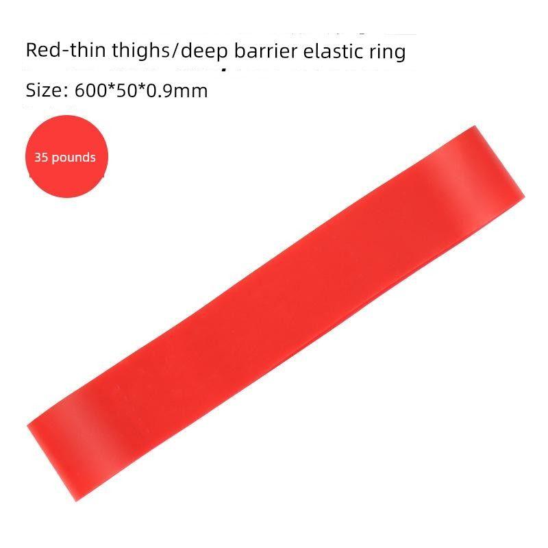 

Elastic Band Squat Hip Female Resistance Band Strength Training Male Yoga Fitness Equipment Hip Elastic Force Circle Tension Band Red 35 pounds (600*50*0.9)