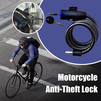 NEW Heavy Duty Motorcycle Chain Lock Metal Anti Theft Bicycle Keys 2 Reinforcement Of Lock Secu E7U4