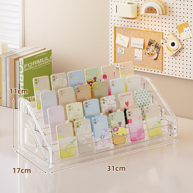 Acrylic Multi-Layer Display Stand for Mobile Phone Cases and Jewelry