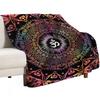 Mandala Om Zen Yoga Hippie Meditation Mandala Throw Blanket Long Lasting Soft Plush Blanket for Daily Use