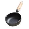 Black Wooden Color Cast Iron Pot Cast iron Oil Heating Pot Durable Mini Frying Pan  Kitchen Camping