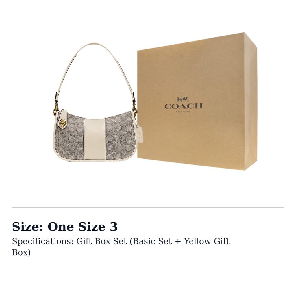 Coach Swinger Fabric With Leather Shoulder Bag, Pochette, Shoulder Bag, Crossbody Bag, Handbag Medium Women's C0721-B4SHG
