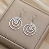 Square Swirl Geometric Drop Earrings Creative Trendy Dangle Earrings for Women