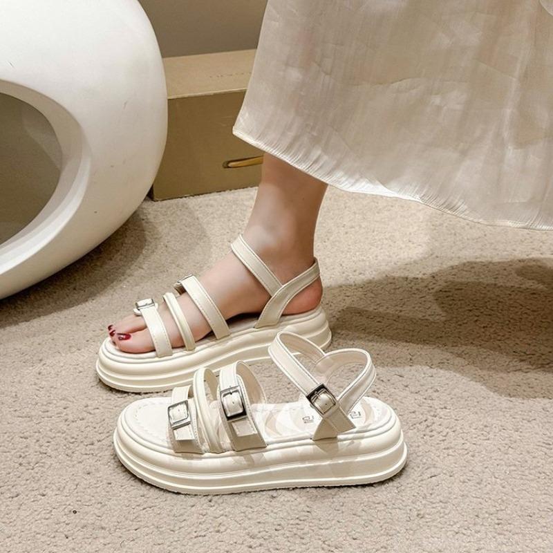 Fashion 2025 Cross Strap Wedge Heel Sandals Woman Summer Chunky Platform Slingbacks Women Slippers Thick Bottom Slides Flip Flops