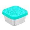 Stainless Steel Snack Box Leak Proof Food Container Sauce Cups with Silicone Lids 60ml Leak-Proof Condiment Bowls for Salad Dressing Ketchup