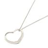 Used Open Heart Large Necklace Necklace Silver925 Silver Used