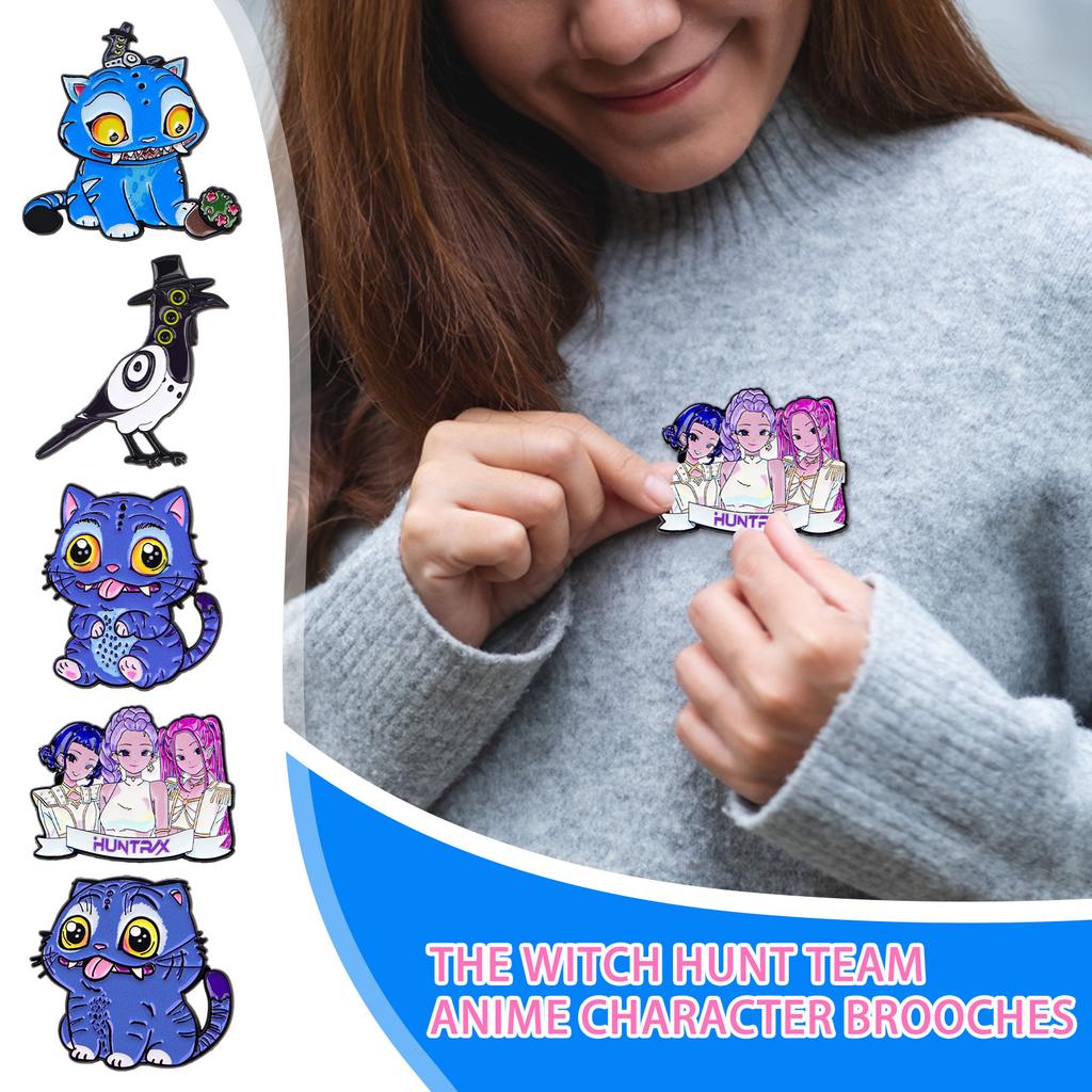 Witch Anime Character Brooch Badge Clothing Backpack Decoration Alloy Accessories