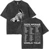 Washed Singer Tate Mcrae Album So Close To What Miss Possessive  World Tour T Shirts Men Women Fashion Oversized Tshirts