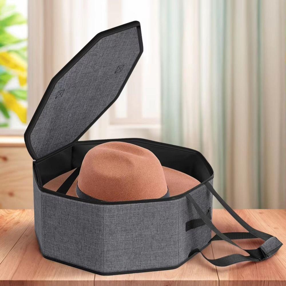 Stackable Hat Storage Box With Carry Handles Cowboy Hat Organizer Clothes Storage Bin For Sunhats
