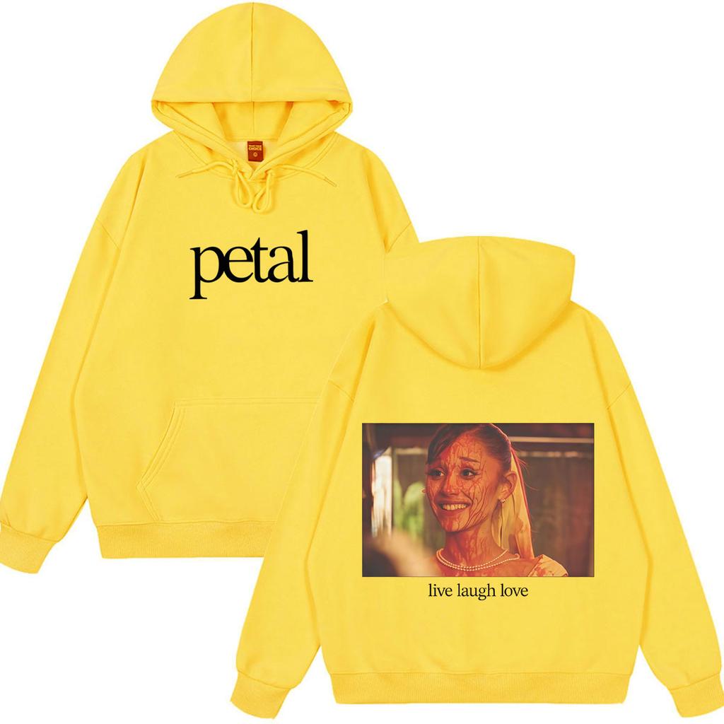 Ariana Grande Petal Live Laugh Love Graphics Hoodie Unisex Fashion Clothing Sweatshirt Winter Loose Casual Pullover Fan Gifts