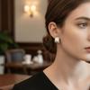 Wide Face Chain Choker Necklace Gothic Irregular Earrings Rock Style Punk Jewelry Set  Festival