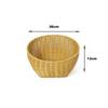 Woven Texture Woven Storage Basket Boho Style Bread Tray Vintage Wicker Basket  Coffee Shop