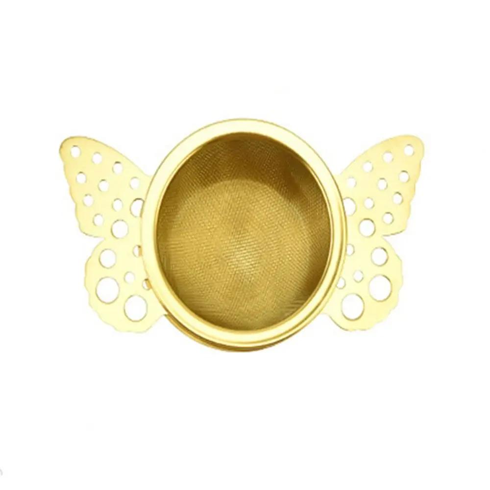 304 Stainless Steel Tea Infuser Double-layer Fine Mesh Tea Strainer Lace Tea Drain Useful Tea Infusers Teaware Kitchen DIY