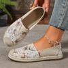 Espadriller Slip-on Skor för Kvinnor Snygga Casual Loafers Plattor Lättviktiga Plattformssneakers Bekväma Vår Sommar Plattor för Arbete Promenader