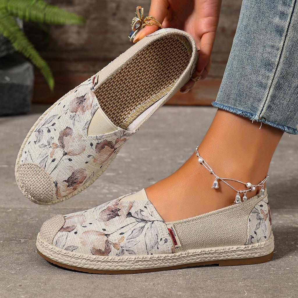 Espadriller Slip-on Skor för Kvinnor Snygga Casual Loafers Plattor Lättviktiga Plattformssneakers Bekväma Vår Sommar Plattor för Arbete Promenader
